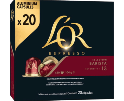 L’OR Espresso Barista Intensité 13 – 20 كبسولة ألمنيوم Nespresso