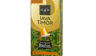 Java Timor Pure Origine Brésil – 10 كبسولات ألمنيوم متوافقة مع Nespresso