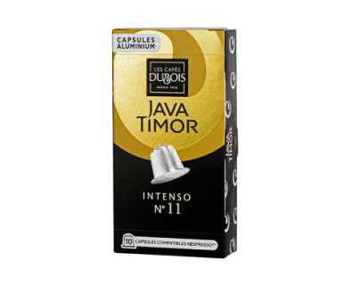 Java Timor Intenso N°11 – 10 كبسولات ألمنيوم متوافقة مع Nespresso
