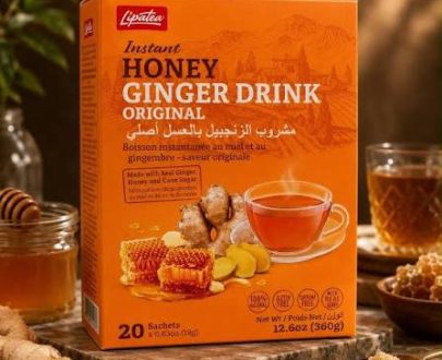 Lipatea مشروب الزنجبيل الفوري الأصلي بالعسل – 20 كيس / 360 غرام
