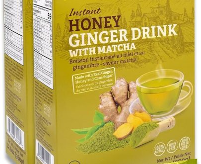 Lipatea مشروب الزنجبيل الفوري بالعسل والماتشا – 20 كيس / 360 غرام